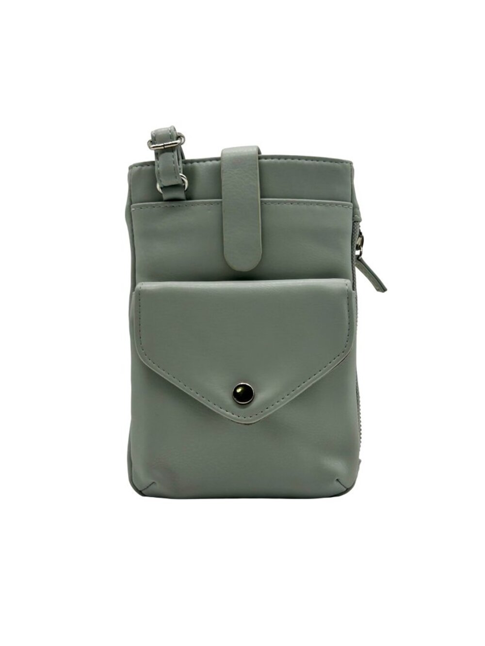 Kim Rogers Grey Faux Leather Phone Crossbody